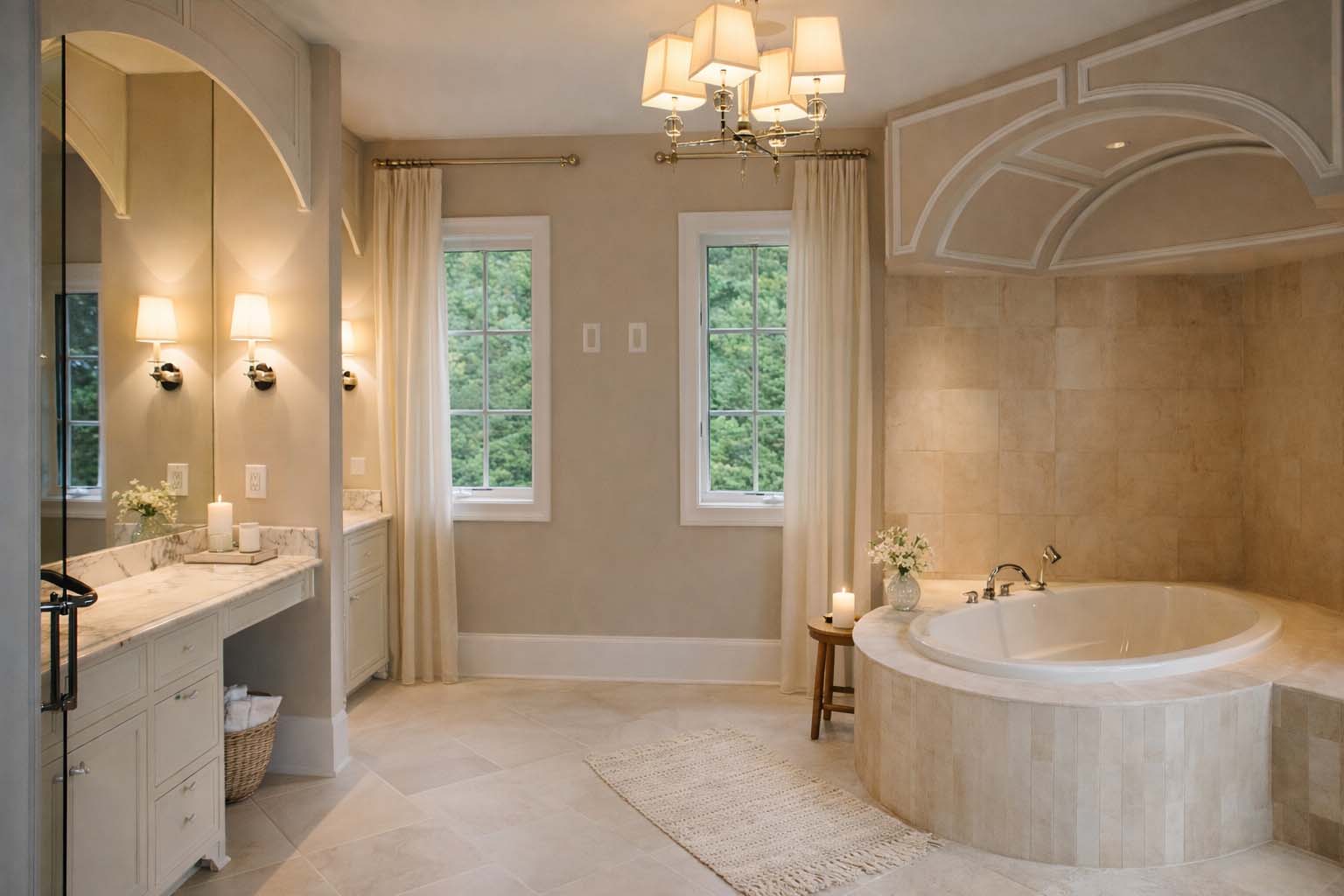 beige imperial bathroom