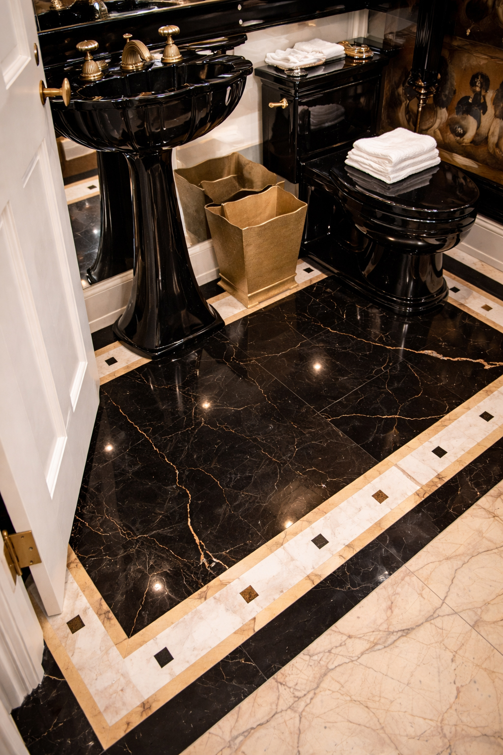 black marble bathroom