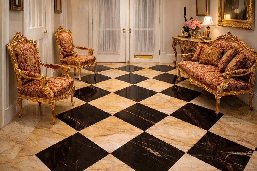 giallo antico entryhall marble
