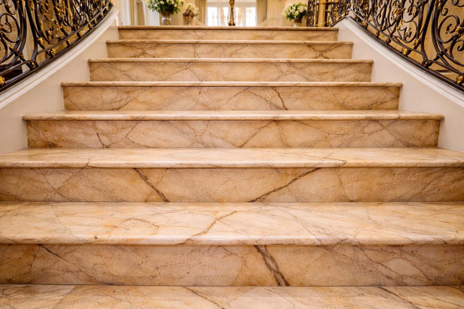 giallo antico staircase