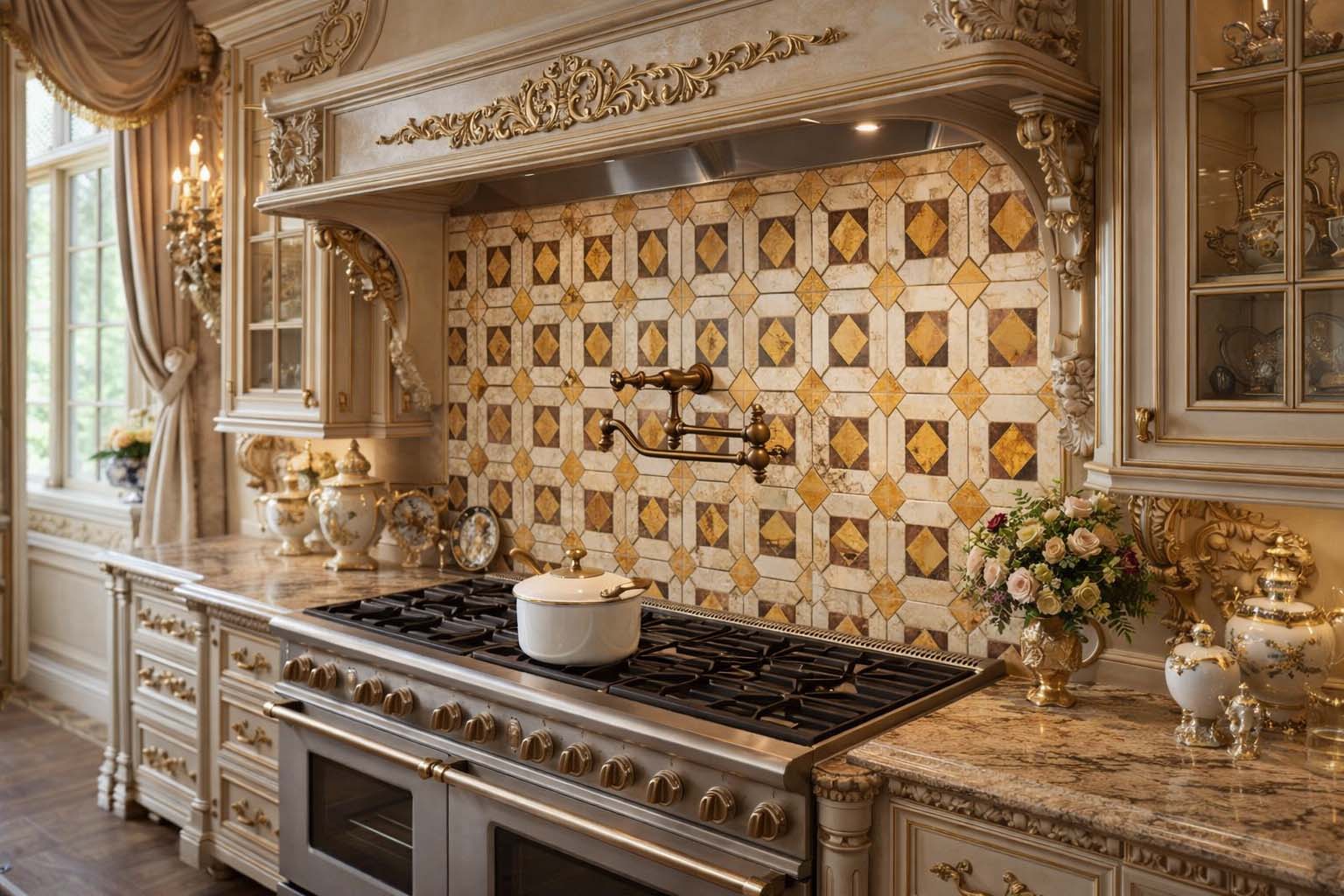 opus sectile backsplash