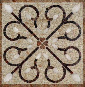 crolling quatrefoil medallion