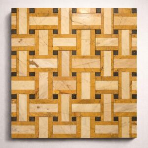 giallo antico basketweave dot