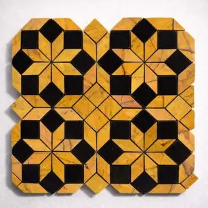 giallo antico star mosaic marble