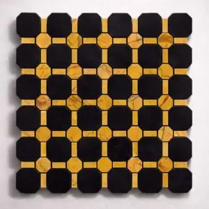 nero antico octagon giallo antico marble dot