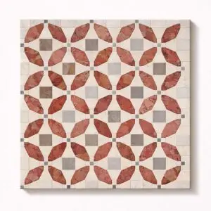 opus sectile red pattern