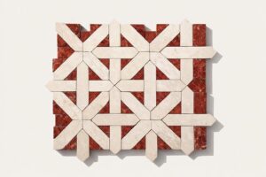 rosso antico cross mosaic